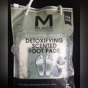 M Black Eucalyptus Infused Detoxifying Foot Pads Absorbs Toxins While Asleep New